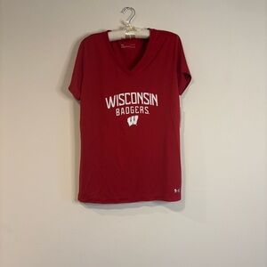 Under Armour Women's Red Wisconsin Badgers Top